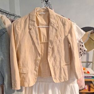 Dolce & Gabbana Beige Cropped Blazer